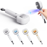 Brosse de toilettage multifonctionnelle rechargeable en ABS pour animaux de compagnie, massage, vaporisation, peigne anti-poils pour chats et chiens, efficace