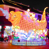 Fisch form Große chinesische Laternen Heißer Verkauf Tier Chinesische Laterne Chinesische Straßen laternen Für Festival dekoration
