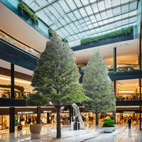 Maßgefertigter Großer Künstlicher Zypressenbaum 4m Höhe Fiberglas mit Plastikblättern UV-Beständig Langlebig für Außenbereich Heimdekoration