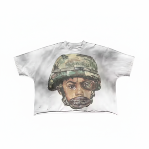 Camiseta Corta Personalizada para Hombre, Estilo Vintage Urbano, 100% Algodón, 380g, Corte Cuadrado, Hombros Caídos, Estilo Sólido, Digital High Street - Product Image 1