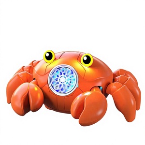 ITTL Outdoor Cartoon Crab Shaped Plastic Automatic Crawling <b>Bubble</b> Maker with Cool Light & Music for <b>Kids</b> - Product Image 3