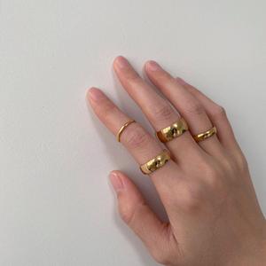 메실라이프 도매 4mm 6mm 8mm 2mm 금도금 텅스텐 심플 매칭 웨딩 반지 남녀 공용 - Product Image 4