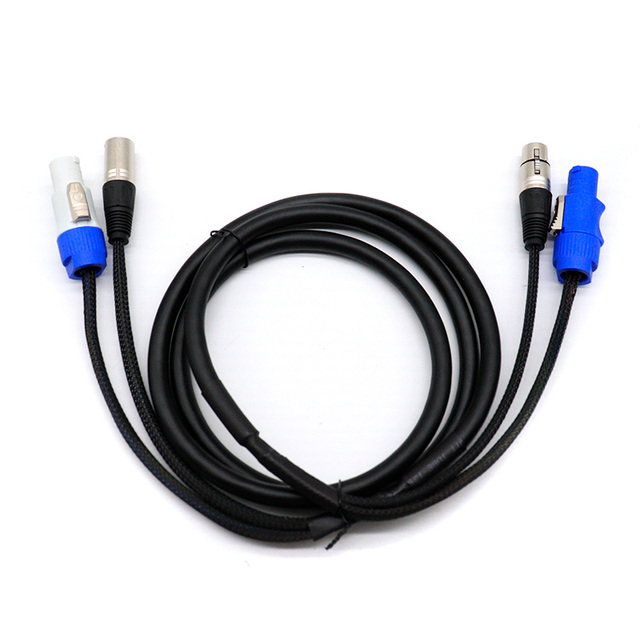 Powercon Hybrid DMX Y Comb Cable 3ft 5ft 10ft Powercon/XLR Combi Light Extension Cable for DMX512 Controller Stage Moving Head