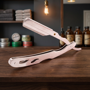 Maclura Professional Stainless Steel Straight <b>Razor</b> with 2Cr13 Stainless Steel Handle Single Blade <b>for</b> <b>Men</b> Barber Shop Use - Product Image 2