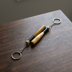 <b>Mini</b> Baseball Keychain with Wooden Bat Wood Keychain for Sport Featuring a Unique Bat Design and Logo for sale - Product Image 2