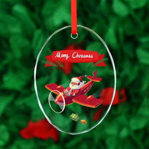 Nhà Máy Tùy Chỉnh Thân Thiện Với Môi Thủy Tinh Pha Lê Giáng Sinh Đồ Trang Trí 80Mm Tùy Chỉnh Khắc Laser 3D Logo Cho Cây Giáng Sinh - Product Image 4