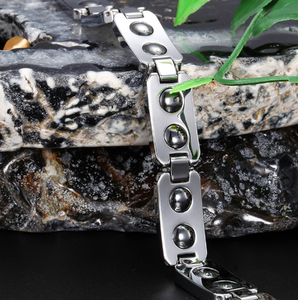 Venta al por mayor de los hombres de acero inoxidable pulsera de cadena de Hip Hop cubano <span class=keywords><strong>Caim</strong></span> Punk encanto chapado en oro de la joyería - Product Image 4