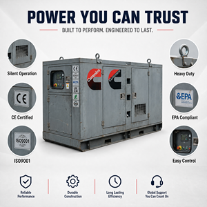 Générateur diesel triphasé Cummins Baudouin Weichai Perkins Steyr 200 kW 250 kW 250 kVA pour usage industriel/hôtelier/agricole, type silencieux - Product Image 6