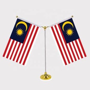 Gahumi, precio más barato, Bandera <span class=keywords><strong>de</strong></span> mesa electoral <span class=keywords><strong>de</strong></span> Malasia con soporte y poste, Bandera <span class=keywords><strong>de</strong></span> escritorio <span class=keywords><strong>de</strong></span> empresa personalizada - Product Image 1