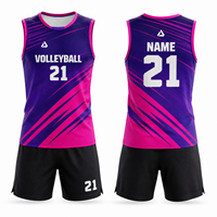Conjunto de Camiseta y Pantalones Cortos de Voleibol Personalizados Premium Unisex, Transpirables, que Absorben la Humedad, Antibacterianos, Uniforme de Equipo con Logotipo, Nombre y Número