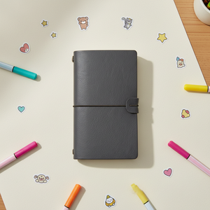 Carnet de voyage INS A6 en cuir et PVC, couverture vintage rétro, fait main, gaufré, organisateur de journal, carnet rechargeable - Product Image 4