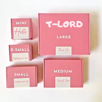 Boîtes rigides en carton ondulé recyclables personnalisées de couleur rose avec logo imprimé en couleur et impression UV pour l'emballage d'expédition de cosmétiques