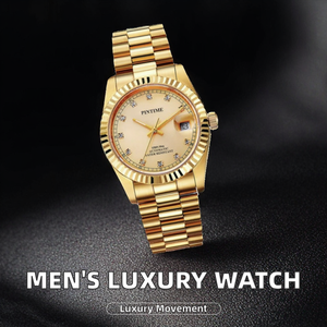 Montre mécanique automatique de luxe pour hommes, calendrier, cadran de 46mm, étanche, bracelet en acier inoxydable, verre minéral - Product Image 2