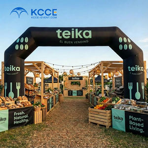 قوس قابل للنفخ جذاب بشعار مخصص للترويج التجاري والإعلاني، قوس قابل للنفخ للفعاليات الغذائية - Product Image 1