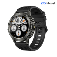 Miccell Sport Smartwatch Unterstützt Herzfrequenz- und Blutsauerstoffüberwachung, Schlaftracking und Anrufe, IP68 Wasserdicht