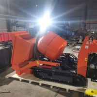 Bétonnière mobile de 400 L, tambour de mélange résistant à l'usure pour des opérations de mélange continues sur une longue durée