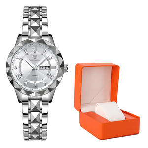 นาฬิกาควอตซ์มัลติฟังก์ชั่นสุดหรูของผู้หญิงใหม่2025มีดีไซน์กันน้ำส่องสว่างเพชร - Product Image 5