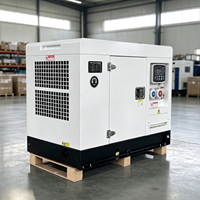 Superleiser 12KW 15KW 15kVA 20kVA Tragbarer Dieselgenerator Luftgekühlt Schallgedämmt für Zuhause AC 3-Phasen Hochwertig
