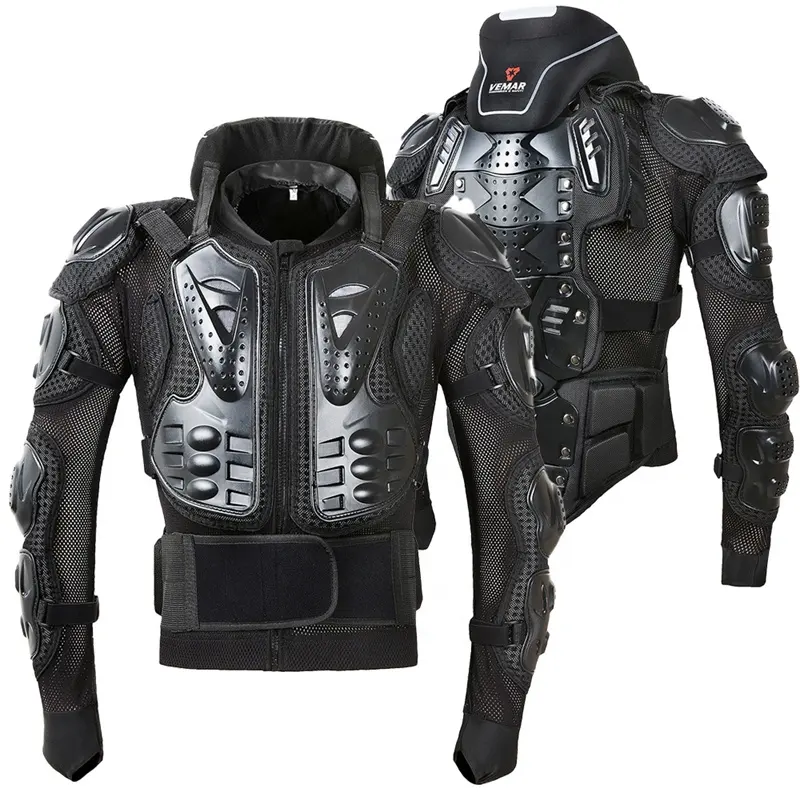 Motorcycle Protective Gear Jacket Breathable Armor Clothing Racing Motorbike Motocross Full Body Jacket with Neck Guard Summer