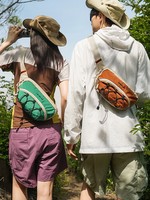 Sac banane/sac à bandoulière OEM/ODM Kawano Manxing en nylon color-block vibrant avec fermeture éclair, idéal pour les activités de plein air, le camping, la randonnée et le sport, pour couples