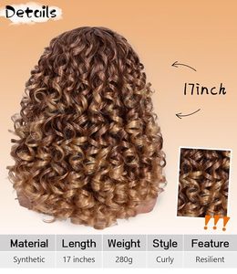 New <strong>Spice</strong> Girl Asian Honey Gold Curly Hair Black Spring Long Hair Qi Bangs Domestic Silk Mechanism Latin America Style <strong>Wig</strong> - Product Image 4