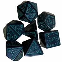 Nouvel ensemble de dés polyédriques rétro de 18 mm, 16 styles, motif antique complexe, en plastique, faits à la main, multi-faces, numérotés