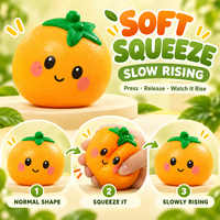 Jouets Squishy en PU à Visage de Fruit Mignon, à Remontée Lente, Doux, Anti-Stress, Styles Assortis pour la Vente en Gros