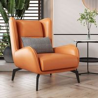 Fauteuil lounge convertible moderne à dossier haut en tissu imprimé tigre, capitonné, style Wabi-Sabi, pour salon et maison