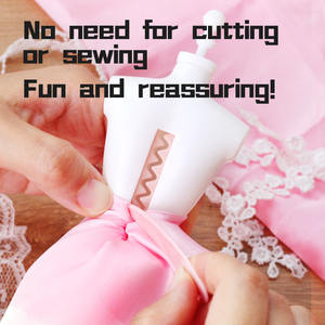 Set <span class=keywords><strong>di</strong></span> abbigliamento per bambole in tessuto da 30cm completo Kit <span class=keywords><strong>di</strong></span> design con taglio senza bisogno <span class=keywords><strong>di</strong></span> giocattoli sensoriali Montessori per ragazze regalo perfetto - Product Image 4