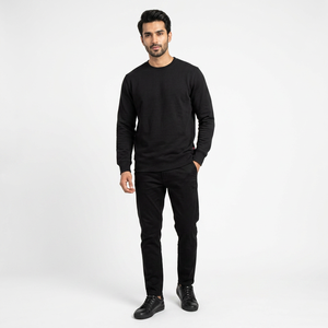 Luxury Soft Cotton <b>Jumper</b> Quick Dry High Quality Sweatshirts with Crewneck Solid Pattern Winter <b>Plain</b> Dyed - Product Image 1