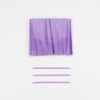 Attache en plastique PET Fanxing pré-découpée, brillante et lisse, couleur macaron, pour la fermeture des emballages de biscuits