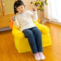 Fauteuil pliant trois couches en velours doux, motif dessin animé mignon et élégant, idéal pour les enfants, parfait pour les boutiques de cadeaux (vente en gros)