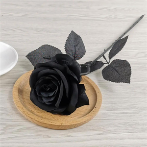 Rosas Negras Góticas Artificiales de Terciopelo y Seda para Decoración de Halloween, Accesorios de Fotografía de Bodas, Venta al Por Mayor - Product Image 2