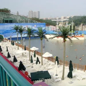 Parque temático playground feito à mão DIY Design de proteção UV Paisagem artificial grande Palmeira de coco para decoração ao ar livre