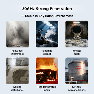 Holykell Интеллектуальный 80 ГГц 80 г резервуар для воды радар-передатчик уровня цементный бункер радар Датчик Уровня - Product Image 5