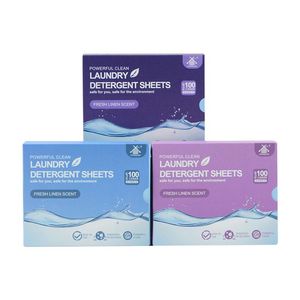 Feuilles de lessive super concentrées, sûres, puissantes, jetables, écologiques et biodégradables pour le nettoyage des vêtements - Product Image 1
