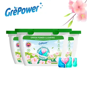 Grepower green laundry beads detergent pods laundry capsules scented dryer sheet organizer bulk gain flings detergent soap pods