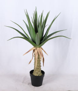 Decoración <span class=keywords><strong>de</strong></span> escritorio <span class=keywords><strong>de</strong></span> oficina Bonsai Topical Evergreen Protección UV Plantas artificiales <span class=keywords><strong>de</strong></span> aloe con <span class=keywords><strong>maceta</strong></span> <span class=keywords><strong>de</strong></span> plástico - Product Image 2