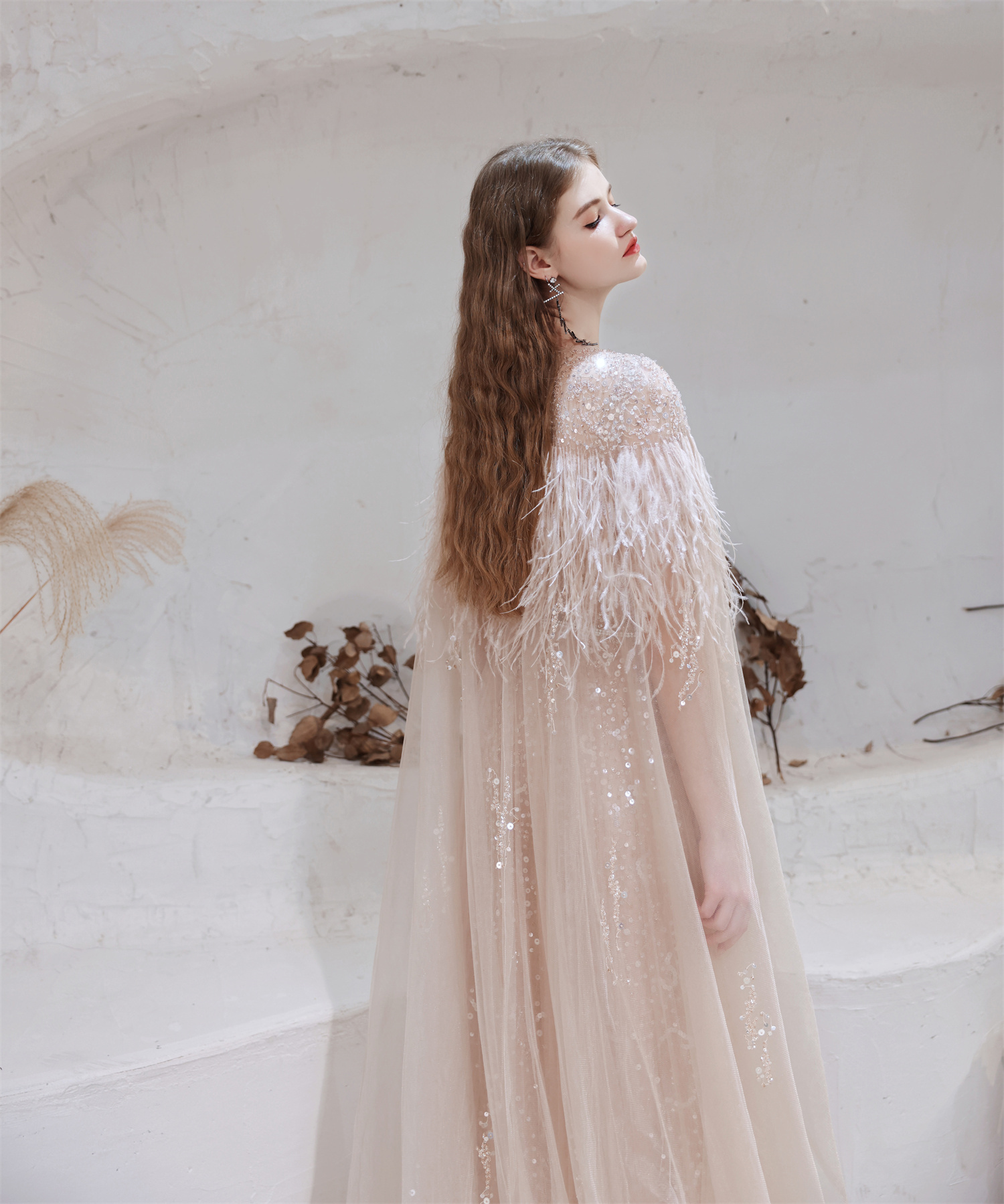 Shop Elegant Gown Mother of the Bride Dresses in Gold Champagne Color