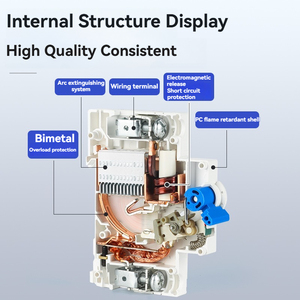 Ac6ka ngắt mạch thu nhỏ MCB loại 1P/2P/3P/4P nhỏ 40A/63A 4P làm bằng nhựa <span class=keywords><strong>16A</strong></span> ngắt mạch CHINT ngắt mạch OEM - Product Image 3