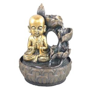 Résine Intérieur Table Fengshui Petit <span class=keywords><strong>Bouddha</strong></span> Zen Cascade Fontaines D'eau - Product Image 4