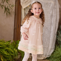 Robe de princesse en maille pour filles DB1261889 DAVE BELLA, nouvelle collection printemps, tenue pour bébé et enfant, robe rose douce
