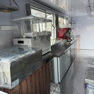 Tùy Chỉnh Màu Đen Vuông Di Động Thực Phẩm Trailer Xe Tải Đường Phố Nhà Hàng Với Đầy Đủ Nhà Bếp Cho Bánh Pizza Kẹo & Chip - Product Image 5