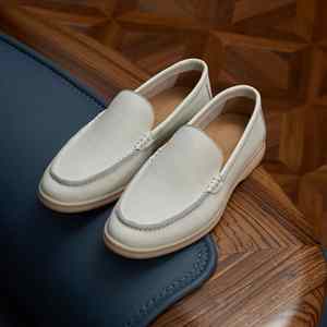 British Handmade Men's Loafers LP Lace-Up <b>Pointed</b> <b>Toe</b> <b>Flat</b>-Soled Loafers Office & Career Anti-Slip Breathable Lightweight - Product Image 4