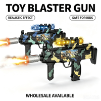 Pistolet jouet militaire pour enfants avec lumière et son, camouflage, vibration électrique, tir, pour garçons, avec effets de brouillard clignotant, pour jeu d'imitation