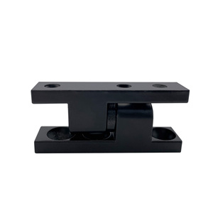 CL215 Black Zinc Alloy H Type <b>Hinge</b> 3 Hole <b>180</b> <b>Degree</b> Opening For Electrical Boxes And Cabinets - Product Image 1