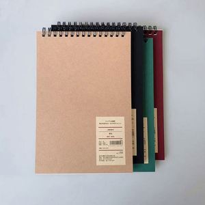 High-Value Retro Flip-Up Spiral <b>Notebook</b> Thickened Dowling Paper <b>Grid</b> Lined Printed Blank Non-Slip for College Students Exam - Product Image 6