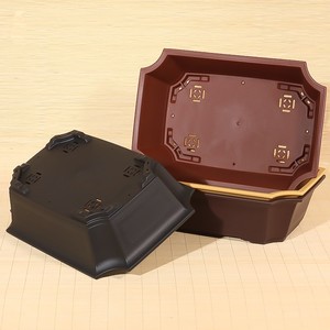 <span class=keywords><strong>Pot</strong></span> de Bonsaï Rectangle en Plastique de <span class=keywords><strong>Design</strong></span> Traditionnel de 21cm 8.26 pouces pour Bonsaï d'Arbre avec Coin Courbé - Product Image 2