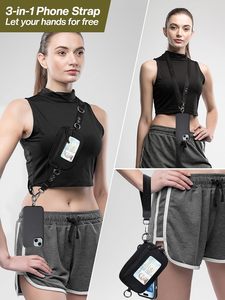 Cinturino Clip and Go per Telefono con <span class=keywords><strong>Portafoglio</strong></span>, Cordino per Telefono a Tracolla Regolabile e Staccabile, <span class=keywords><strong>Portafoglio</strong></span> RFID da Polso - Product Image 2