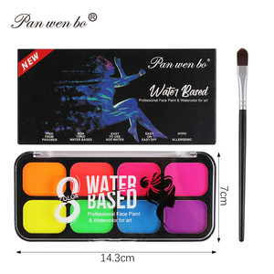 Panwenbo - Kit Profesional de Pintura Facial a Base de Agua con 8 Colores Fluorescentes <span class=keywords><strong>para</strong></span> Fiestas de Halloween y Pintura Corporal - Product Image 6